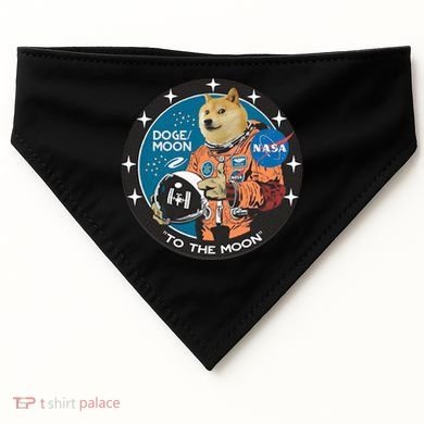 Dogecoin To The Moon Astronaut USA-Made Doggie Bandana