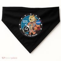 Dogecoin To The Moon Astronaut USA-Made Doggie Bandana thumb 0