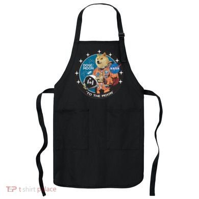 Dogecoin To The Moon Astronaut Apron