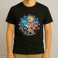 Dogecoin To The Moon Astronaut T-Shirt thumb 3