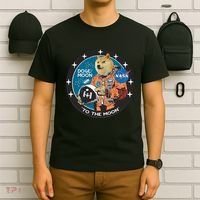 Dogecoin To The Moon Astronaut T-Shirt thumb 6