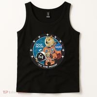 Dogecoin To The Moon Astronaut Tank Top thumb 2
