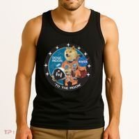 Dogecoin To The Moon Astronaut Tank Top thumb 3