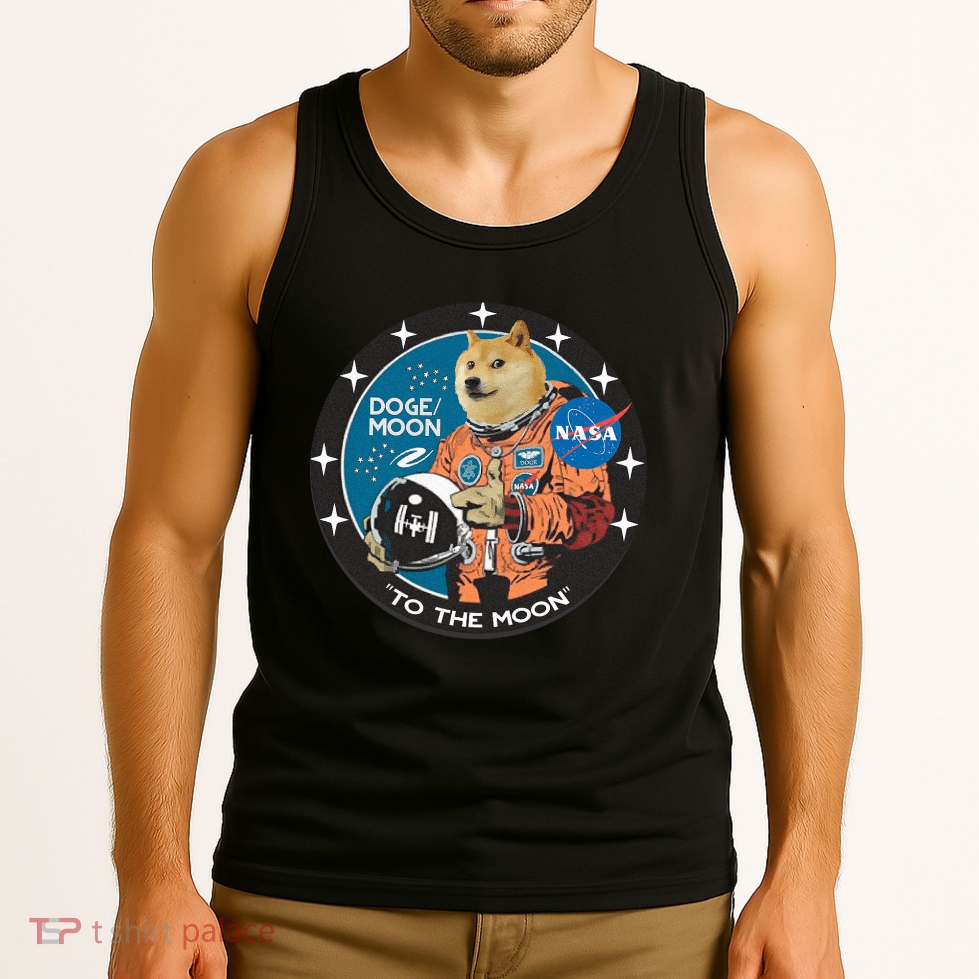 Dogecoin To The Moon Astronaut Tank Top