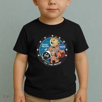 Dogecoin To The Moon Astronaut Toddler T-Shirt thumb 2