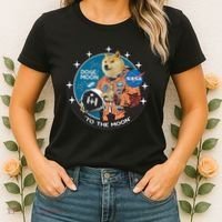 Dogecoin To The Moon Astronaut Women's T-Shirt thumb 2