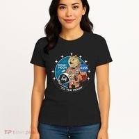 Dogecoin To The Moon Astronaut Women's T-Shirt thumb 4