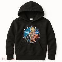 Dogecoin To The Moon Astronaut Kids Hoodie thumb 0