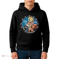 Dogecoin To The Moon Astronaut Kids Hoodie thumb 4