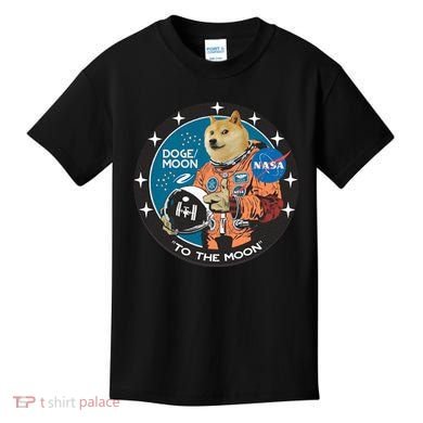Dogecoin To The Moon Astronaut Kids T-Shirt