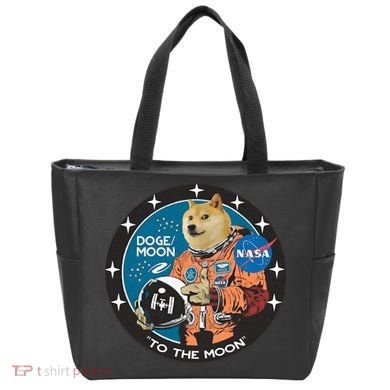 Dogecoin To The Moon Astronaut Tote Bag