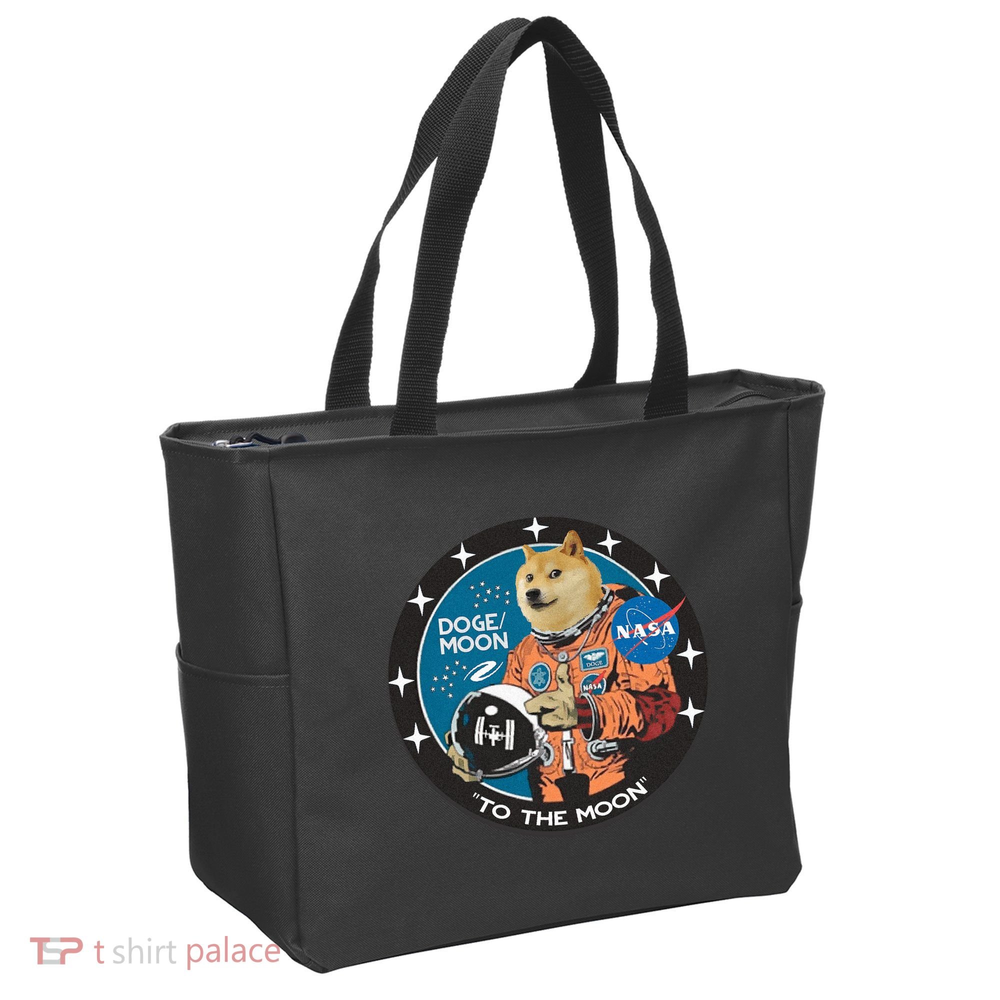 Dogecoin To The Moon Astronaut Tote Bag