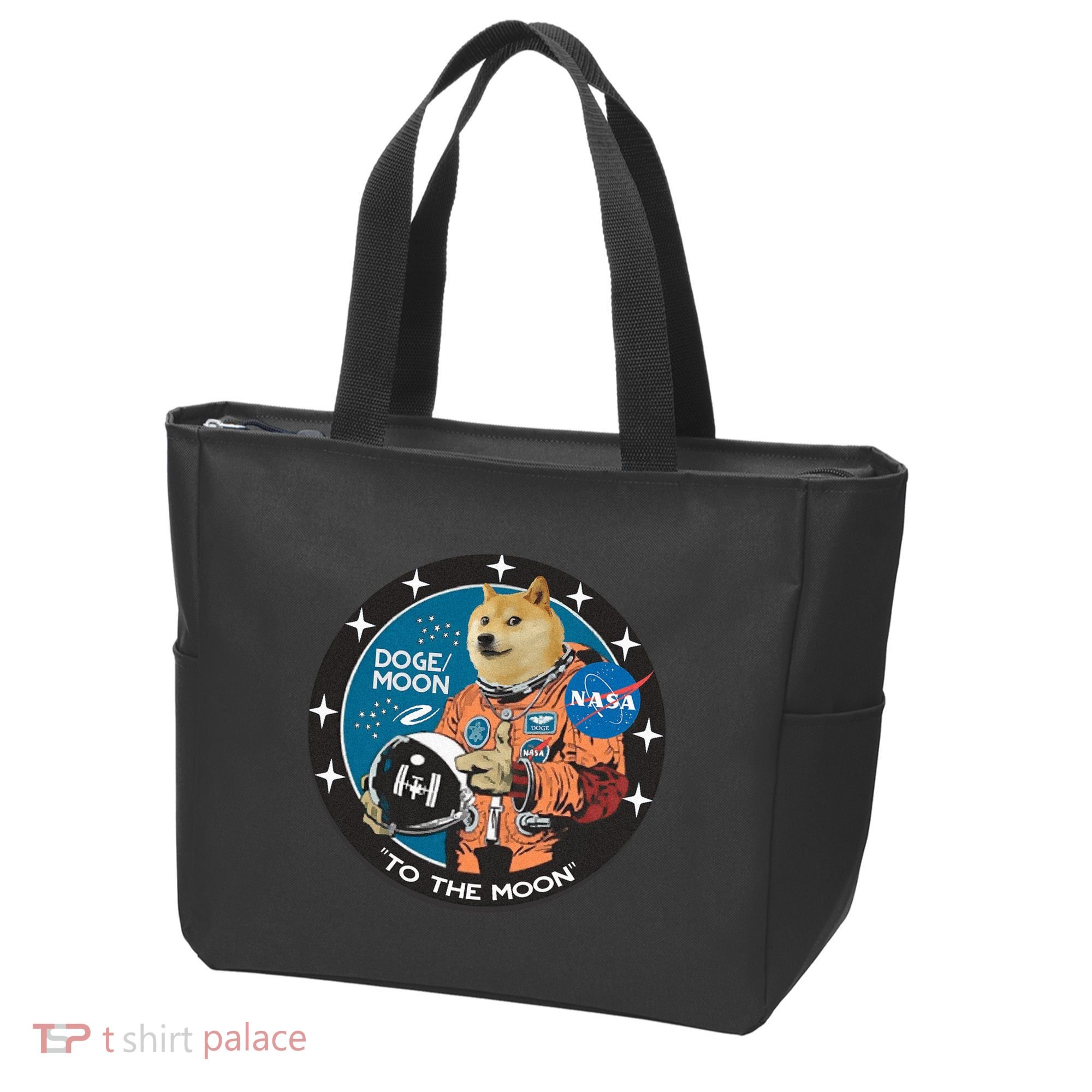 Dogecoin To The Moon Astronaut Tote Bag