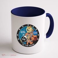Dogecoin To The Moon Astronaut Coffee Mug thumb 1