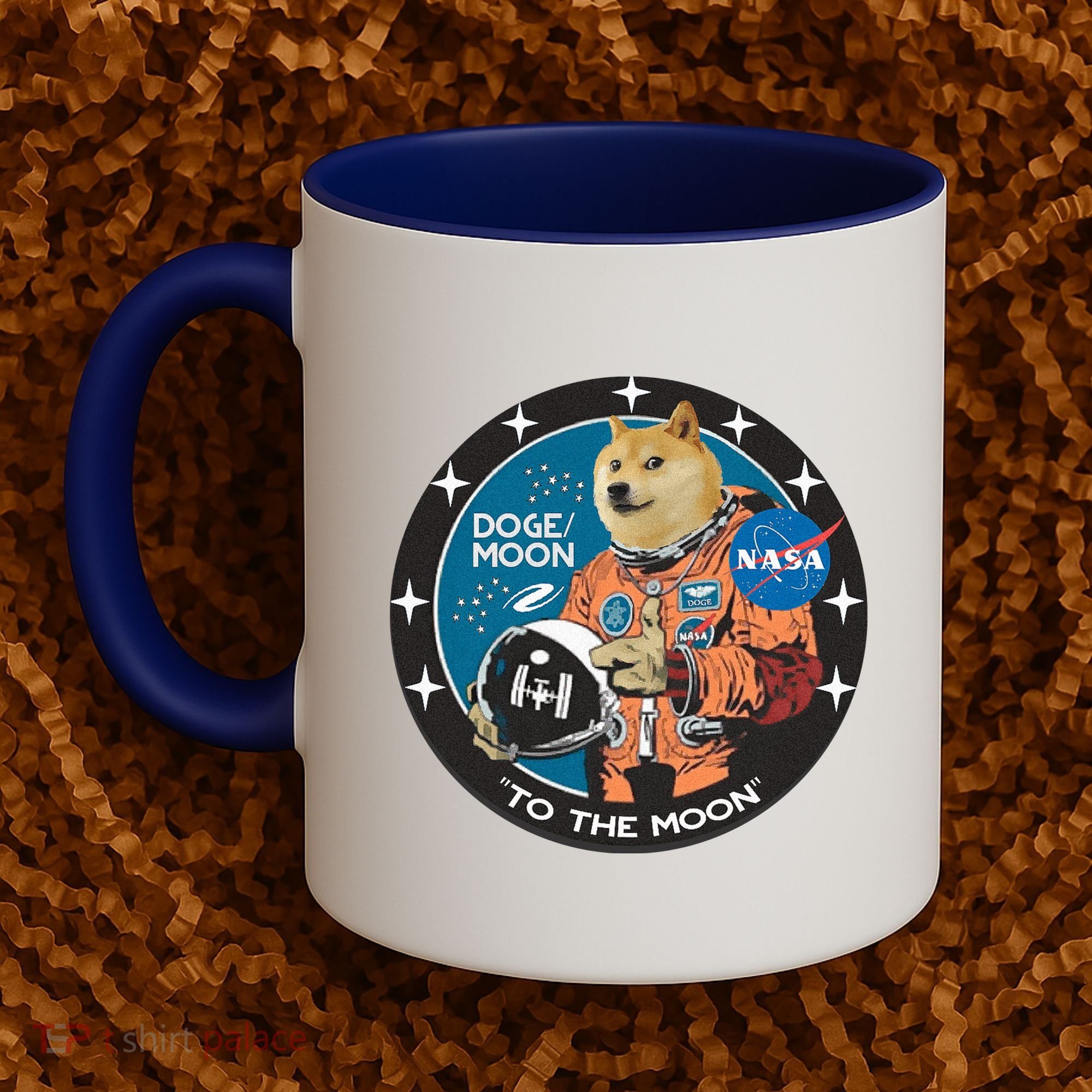 Dogecoin To The Moon Astronaut Coffee Mug