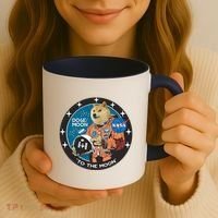 Dogecoin To The Moon Astronaut Coffee Mug thumb 3