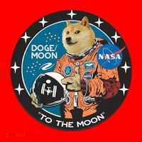 Dogecoin To The Moon Astronaut Santa Hat thumb 1
