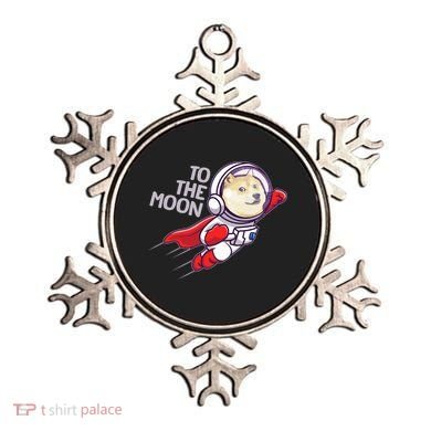 Dogecoin To The Moon Coin Crypto Currency Super Astronaut Ornament