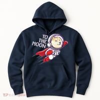Dogecoin To The Moon Coin Crypto Currency Super Astronaut Hoodie thumb 0