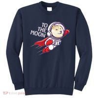 Dogecoin To The Moon Coin Crypto Currency Super Astronaut Sweatshirt thumb 0