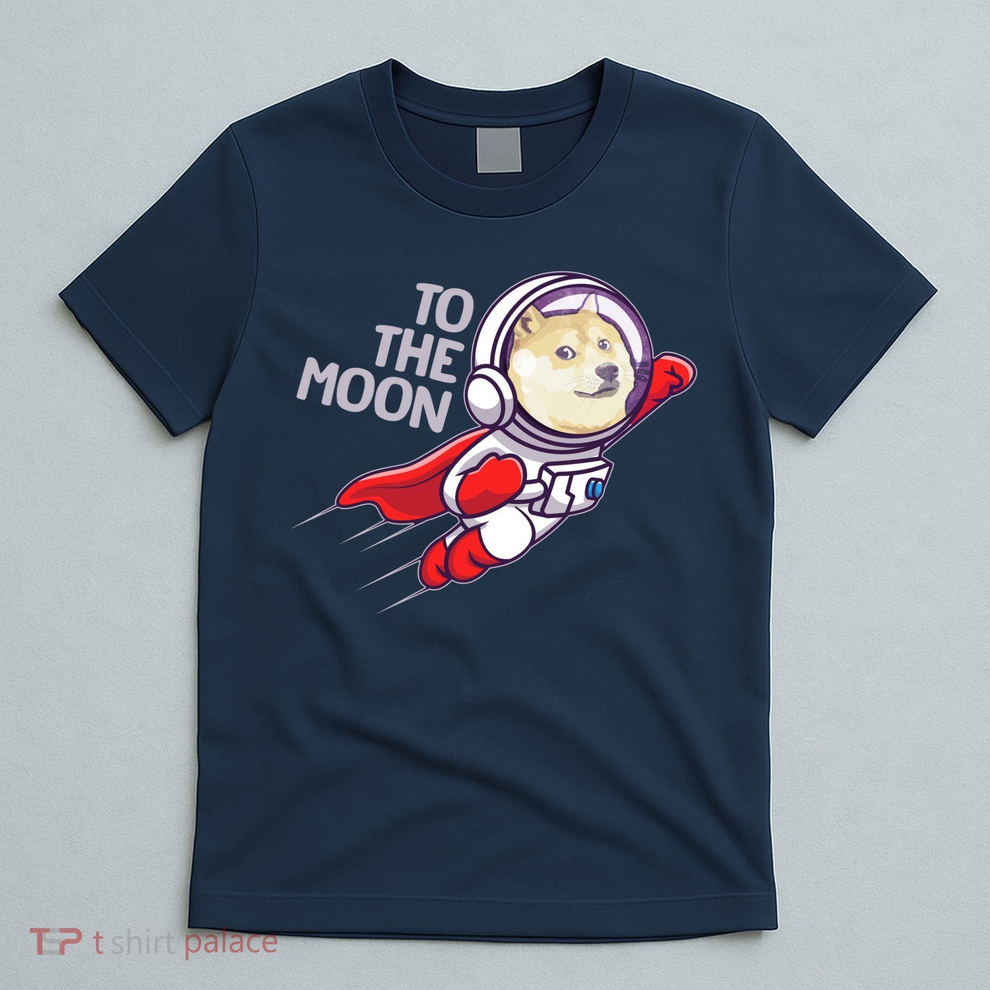 Dogecoin To The Moon Coin Crypto Currency Super Astronaut T-Shirt
