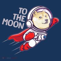 Dogecoin To The Moon Coin Crypto Currency Super Astronaut T-Shirt thumb 7