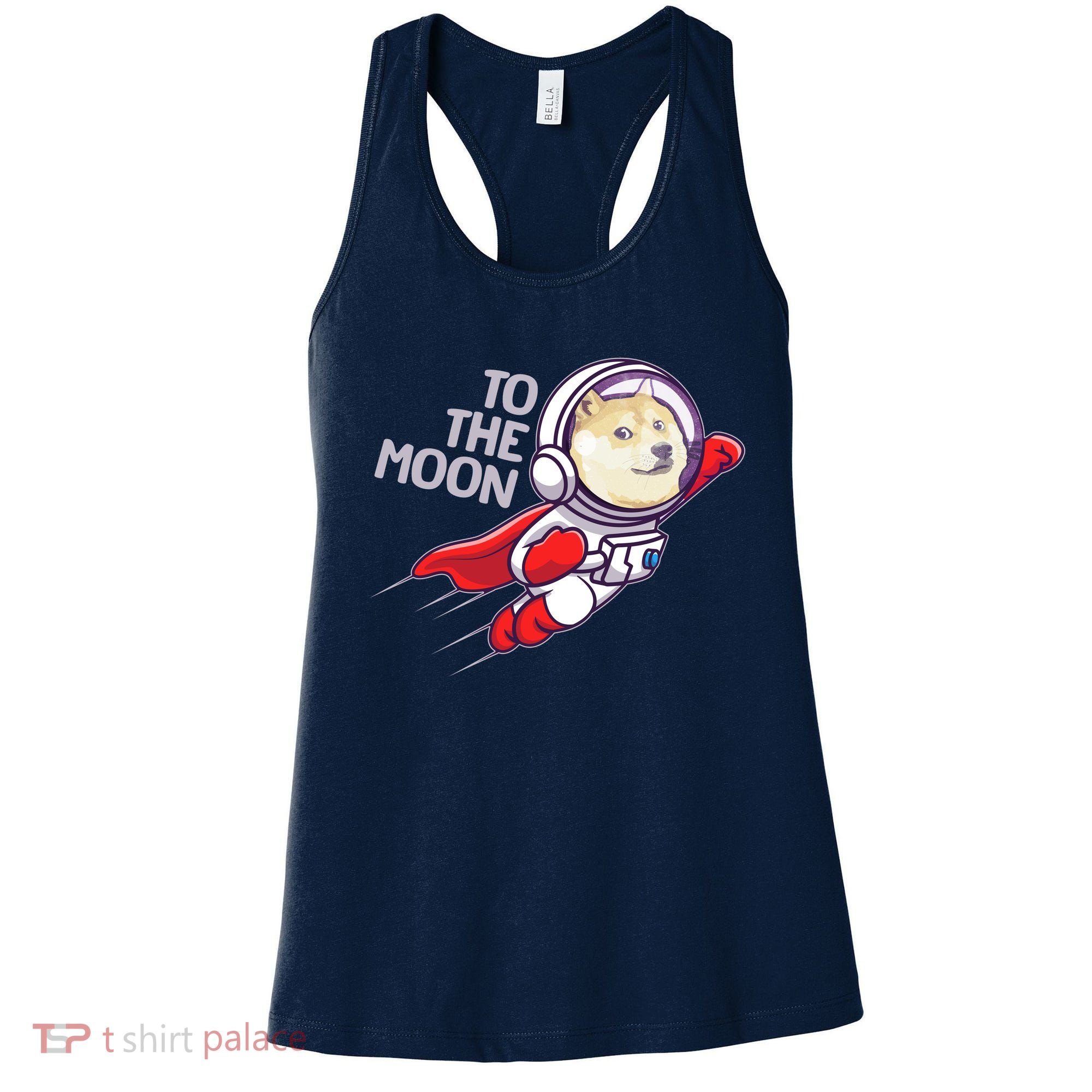 Dogecoin To The Moon Coin Crypto Currency Super Astronaut Women's Tank Top