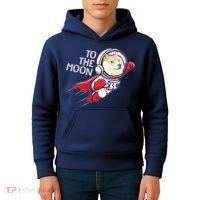 Dogecoin To The Moon Coin Crypto Currency Super Astronaut Kids Hoodie thumb 4