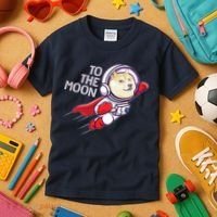 Dogecoin To The Moon Coin Crypto Currency Super Astronaut Kids T-Shirt thumb 3