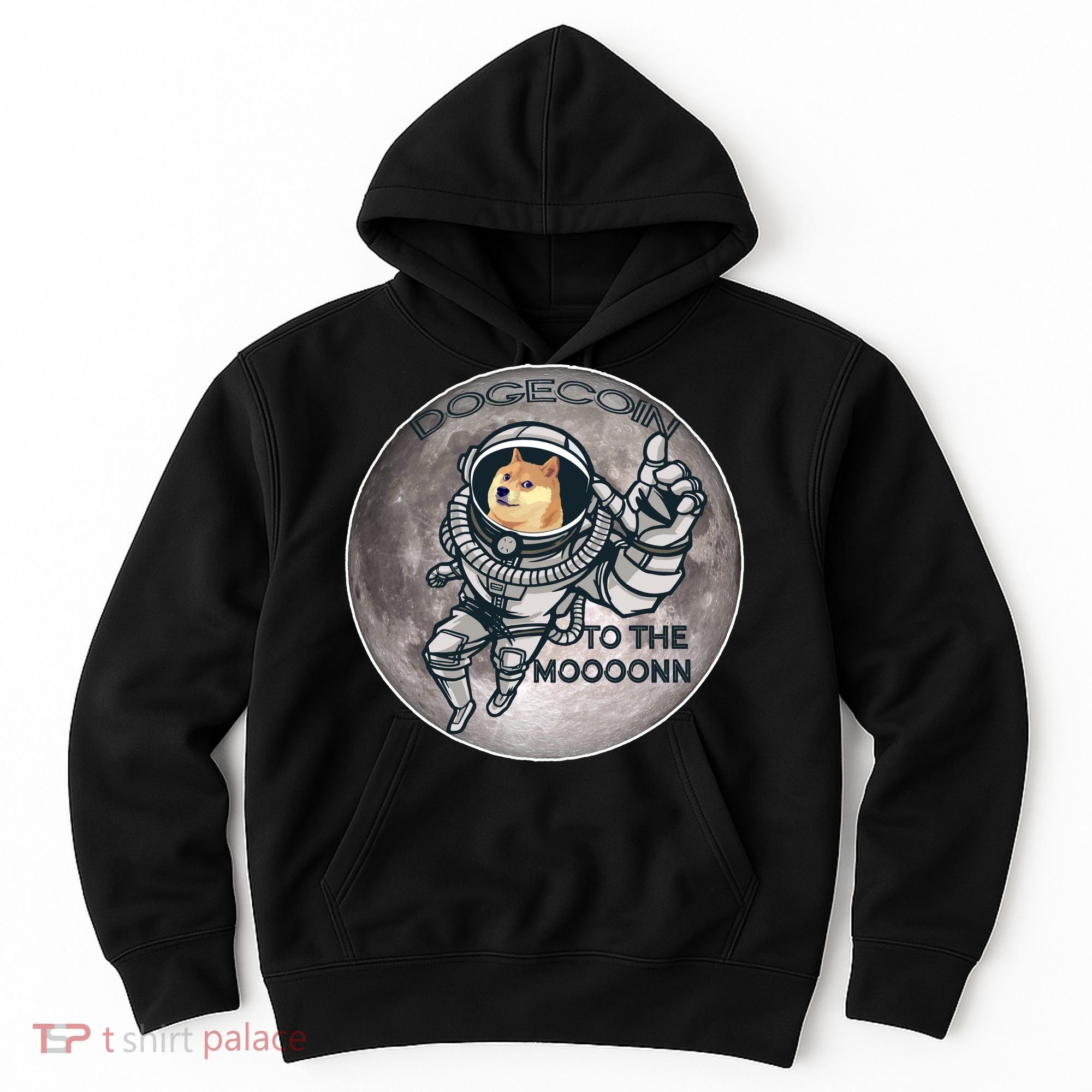 Dogecoin To the Moon Doge Hoodie