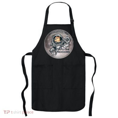 Dogecoin To the Moon Doge Apron