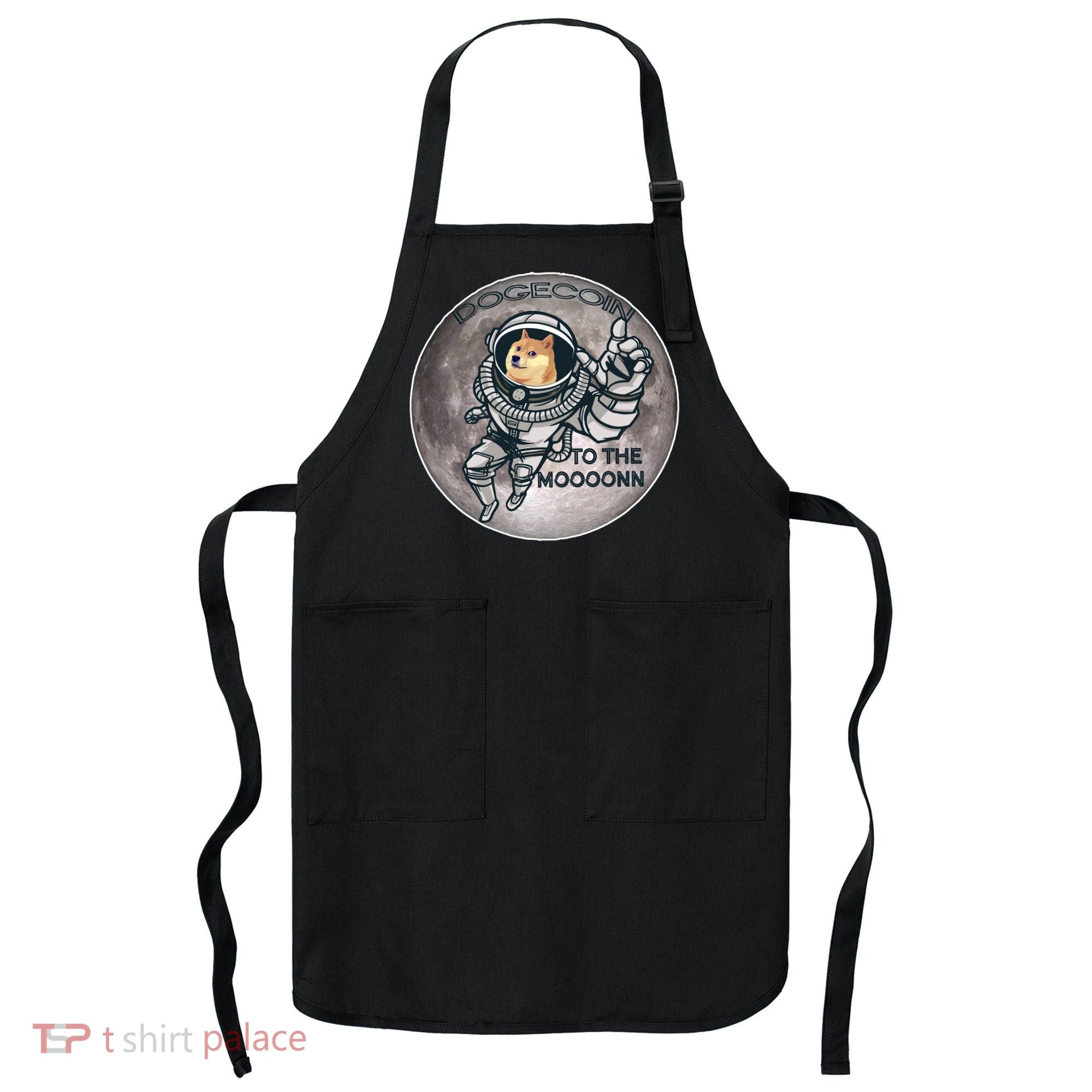 Dogecoin To the Moon Doge Apron