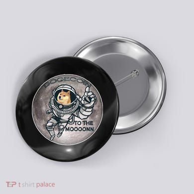 Dogecoin To the Moon Doge Button