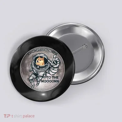 Dogecoin To the Moon Doge Button