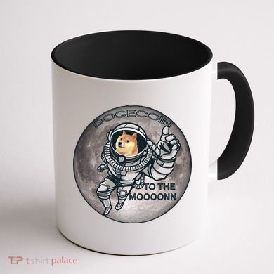 Dogecoin To the Moon Doge Coffee Mug back