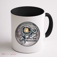 Dogecoin To the Moon Doge Coffee Mug thumb 1
