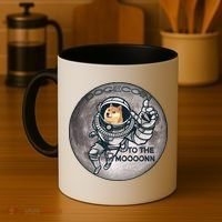Dogecoin To the Moon Doge Coffee Mug thumb 4