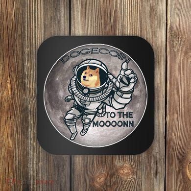 Dogecoin To the Moon Doge Coaster