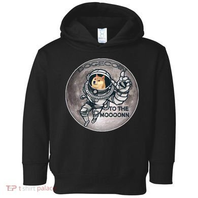Dogecoin To the Moon Doge Toddler Hoodie