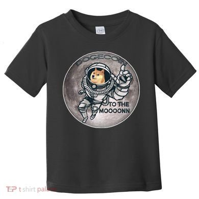 Dogecoin To the Moon Doge Toddler T-Shirt