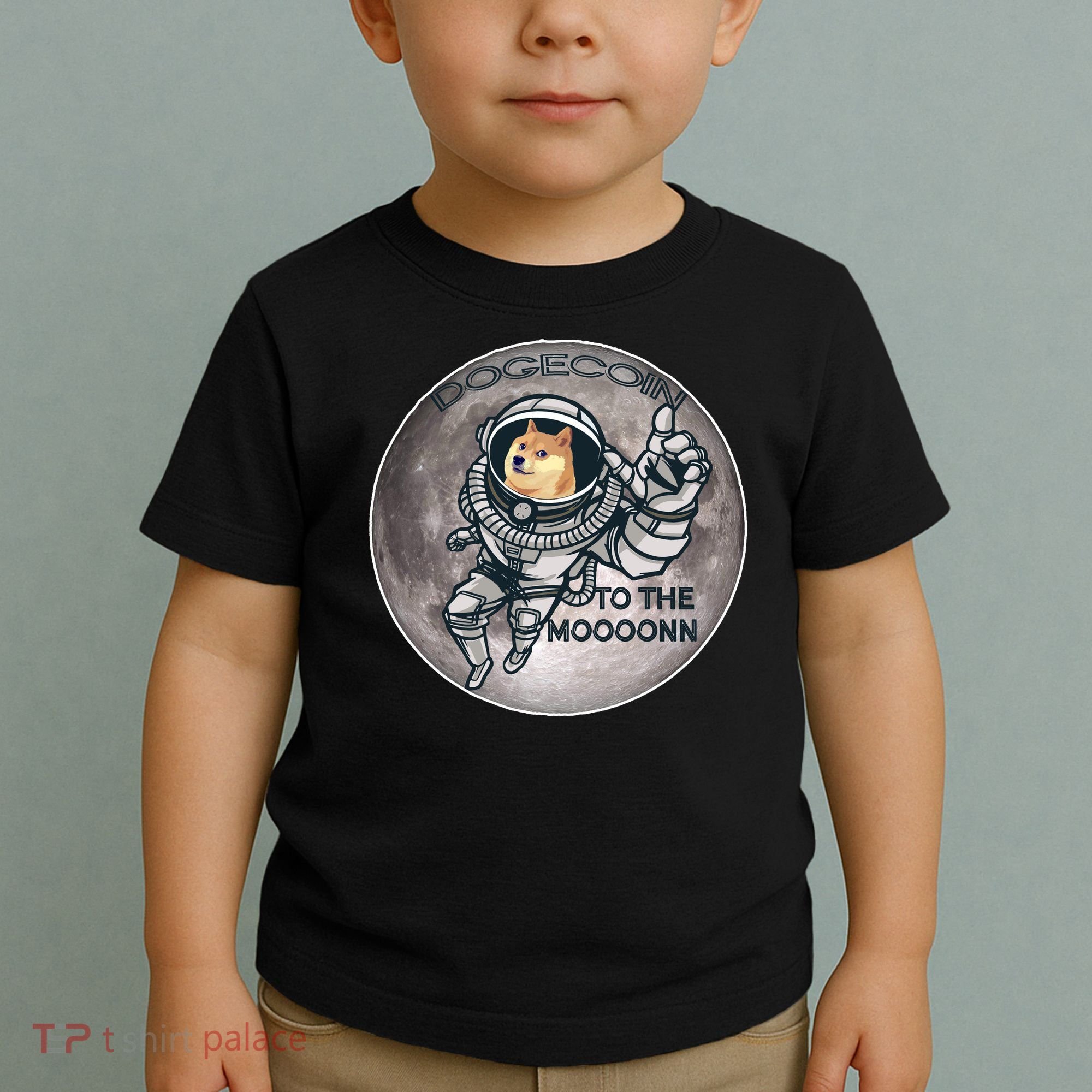 Dogecoin To the Moon Doge Toddler T-Shirt