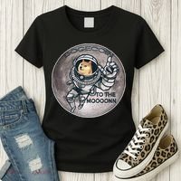 Dogecoin To the Moon Doge Women's T-Shirt thumb 3