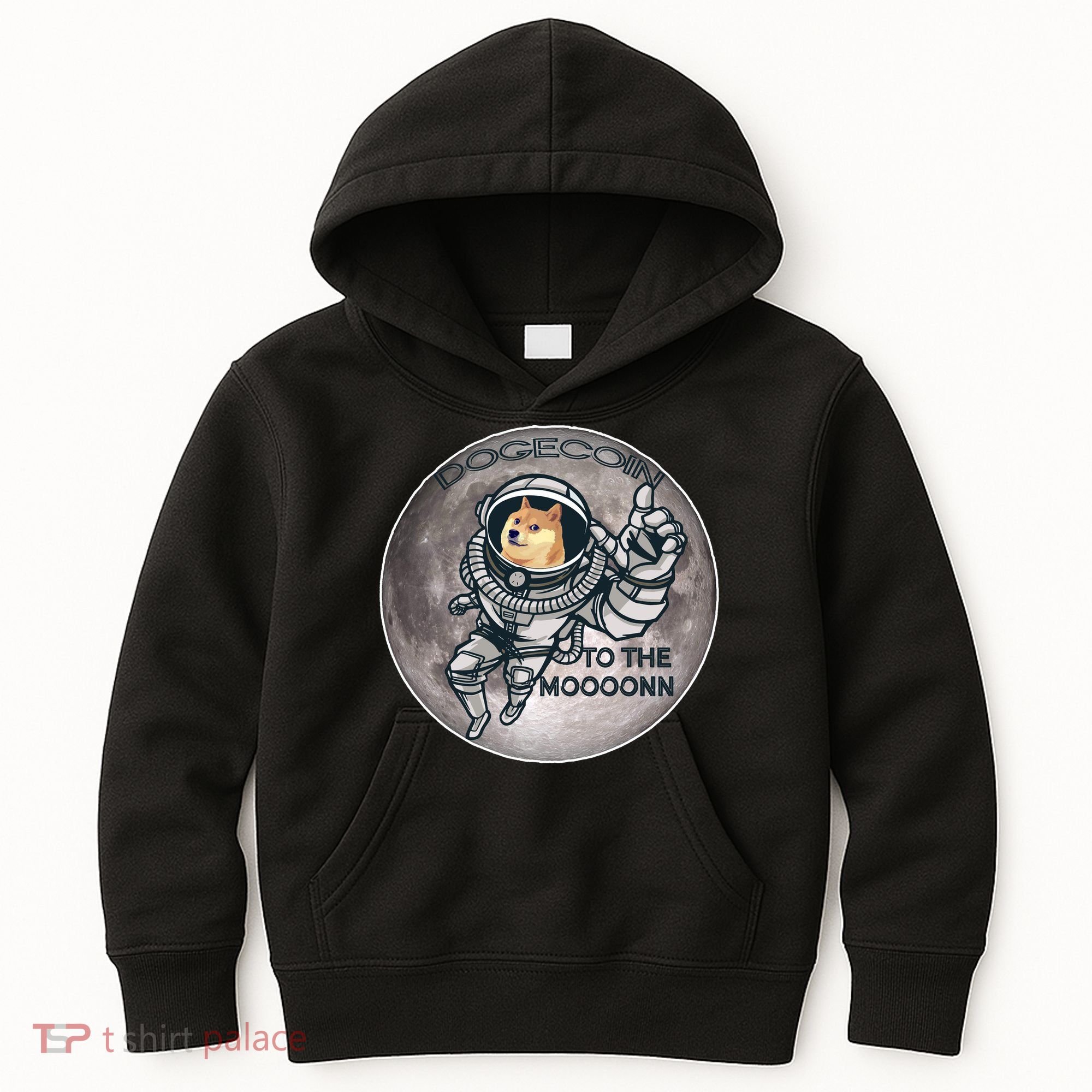 Dogecoin To the Moon Doge Kids Hoodie