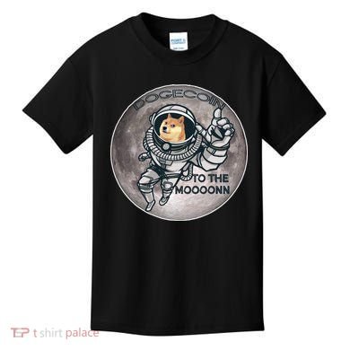 Dogecoin To the Moon Doge Kids T-Shirt