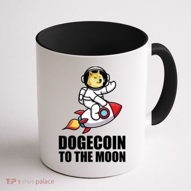 DogeCoin To The Moon Doge Crypto Coffee Mug back