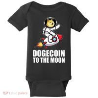 DogeCoin To The Moon Doge Crypto Baby Bodysuit thumb 0