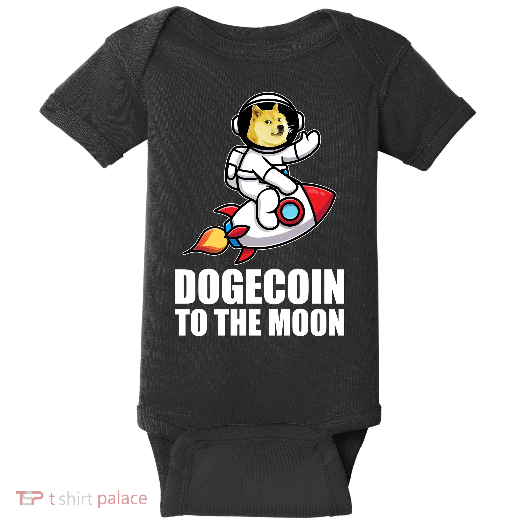 DogeCoin To The Moon Doge Crypto Baby Bodysuit