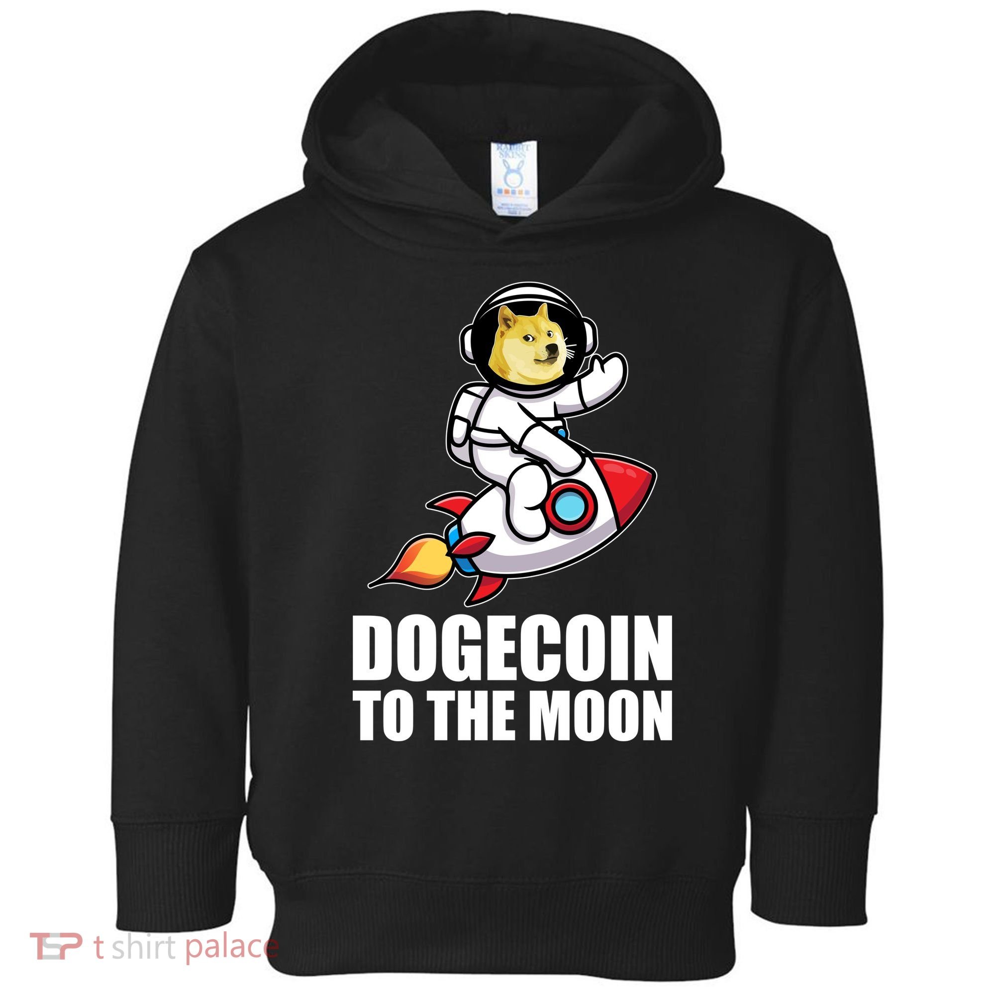 DogeCoin To The Moon Doge Crypto Toddler Hoodie