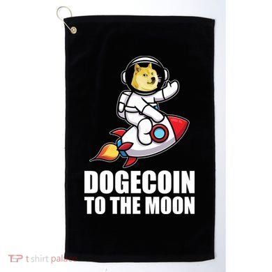 DogeCoin To The Moon Doge Crypto Golf Towel
