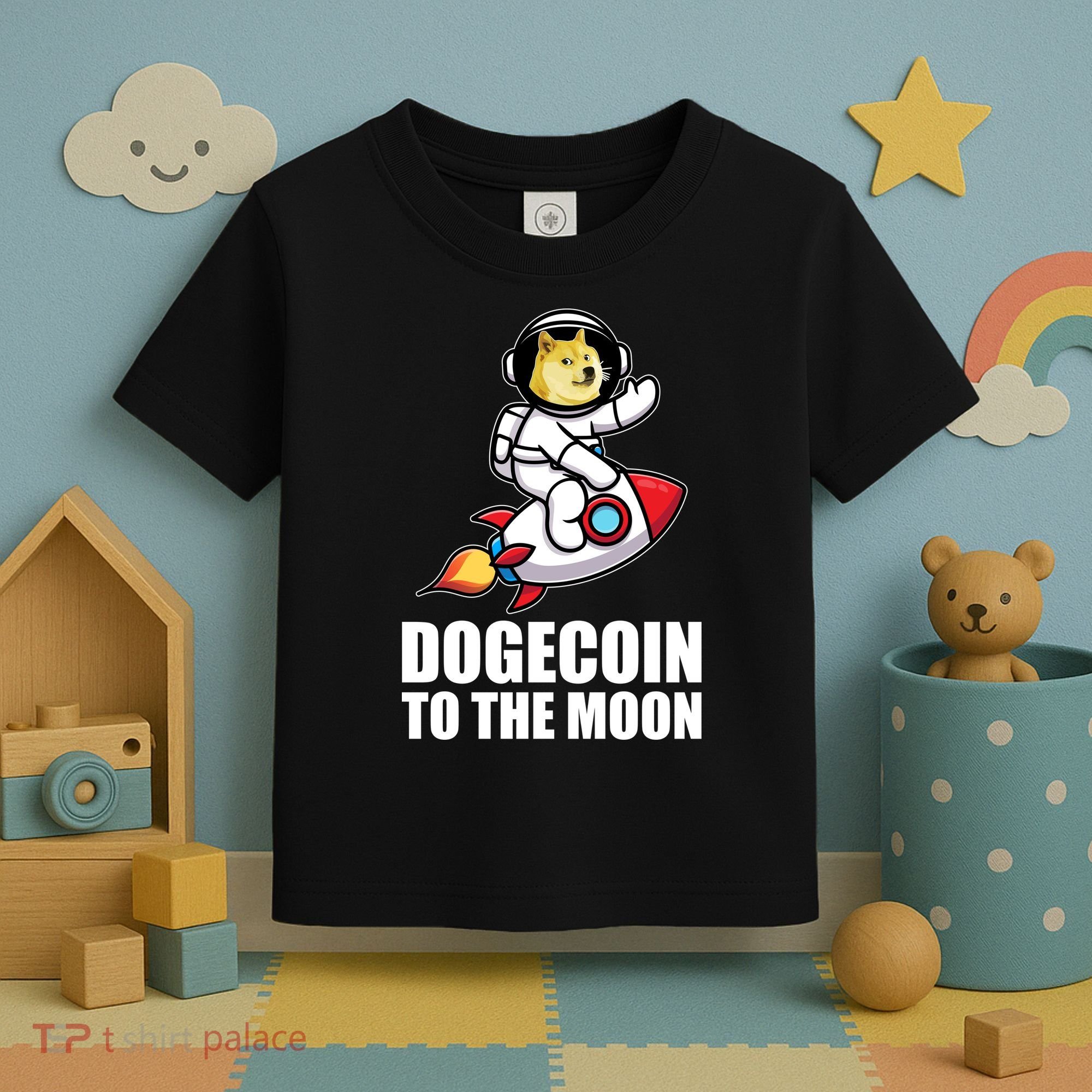 DogeCoin To The Moon Doge Crypto Toddler T-Shirt